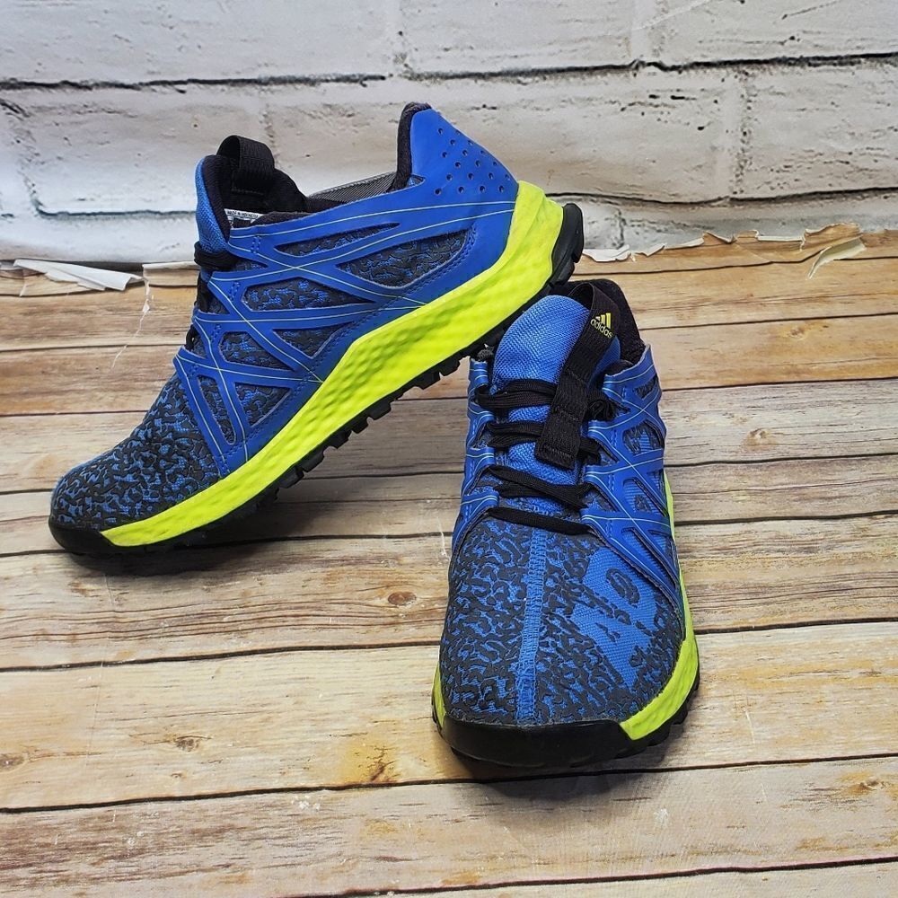 Adidas Vigor Bounce J Trail Running Shoes Blue Yellow Mens Size 6